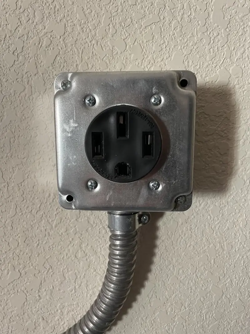 NEMA 14-50 outlet installed for Electrical Panel Upgrade in West Sacramento